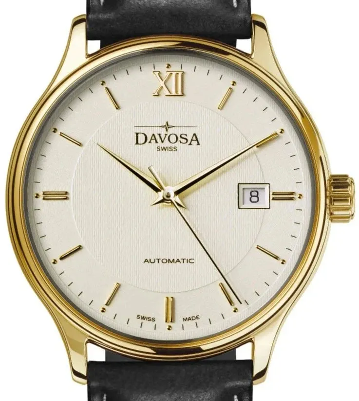 Classic Vegan Automatic Swiss-Made White Gold Executive Watch 16146412V
