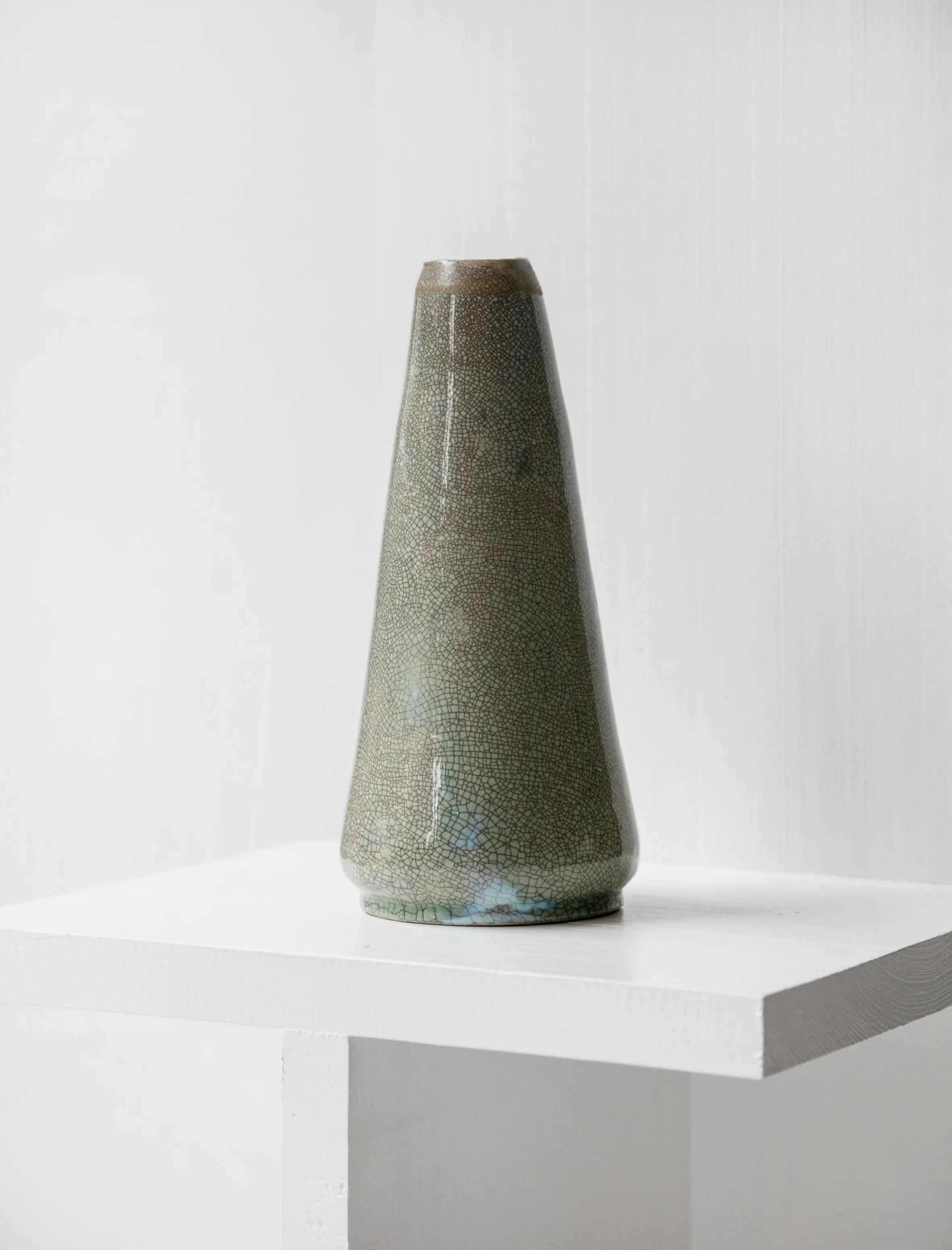 Conical Crackle Vase