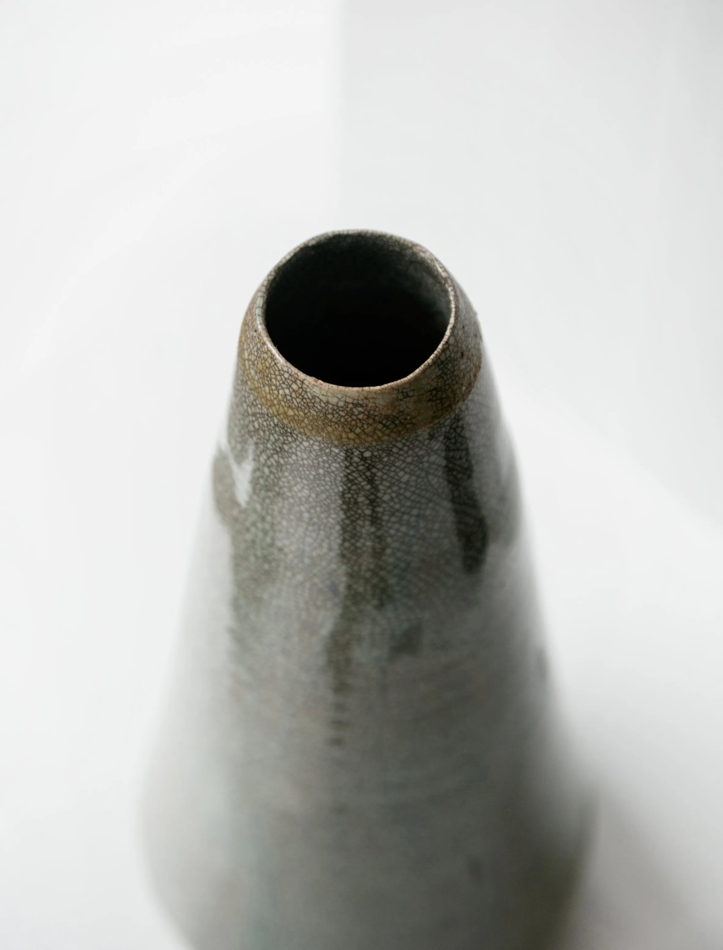 Conical Crackle Vase