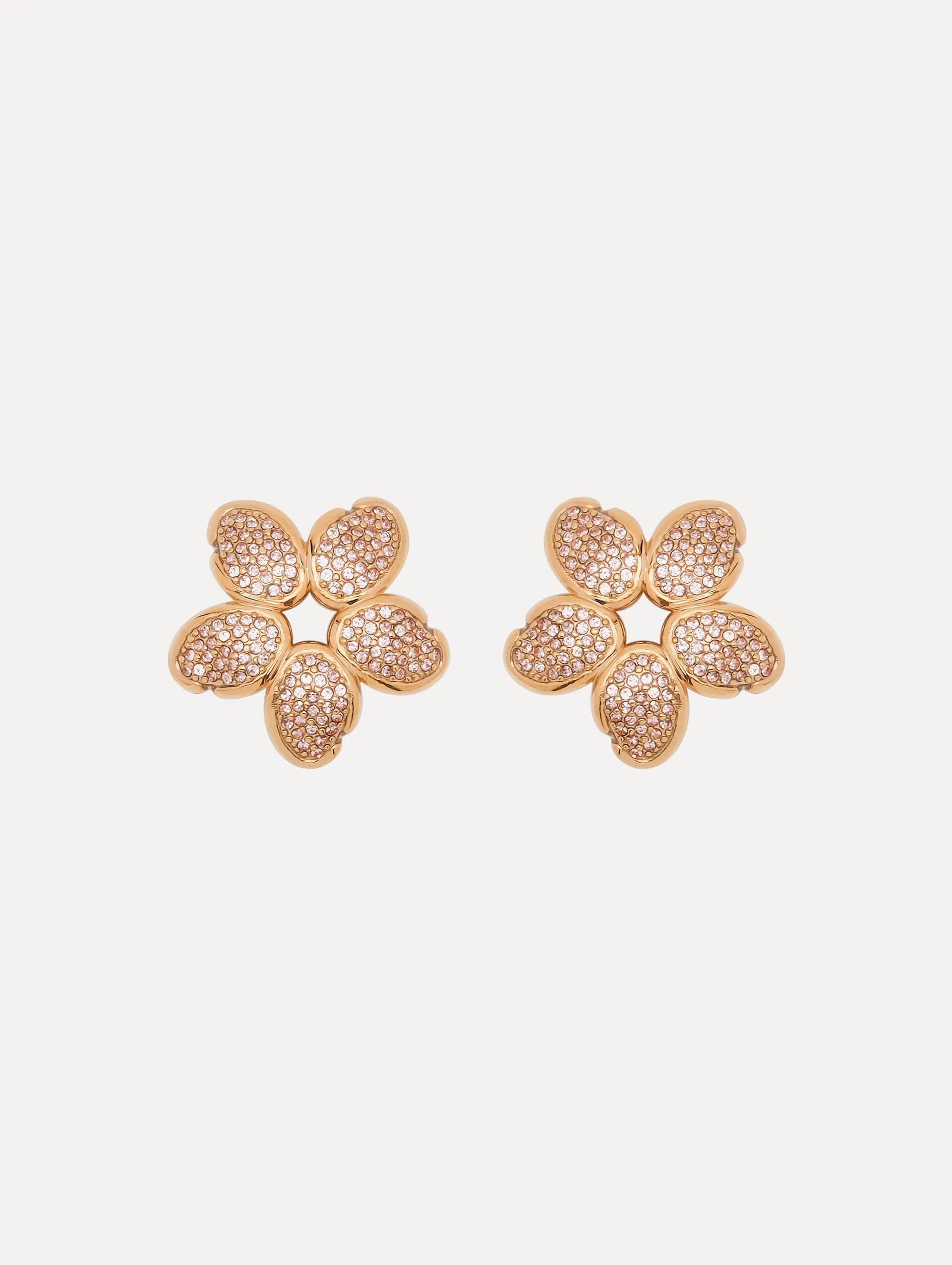 Crystal O Flower Earrings