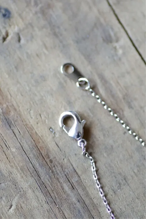 Dainty Detroit D Necklace / Silver