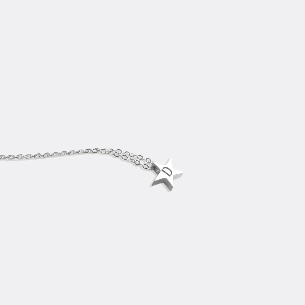 Dainty Star Initial Necklace