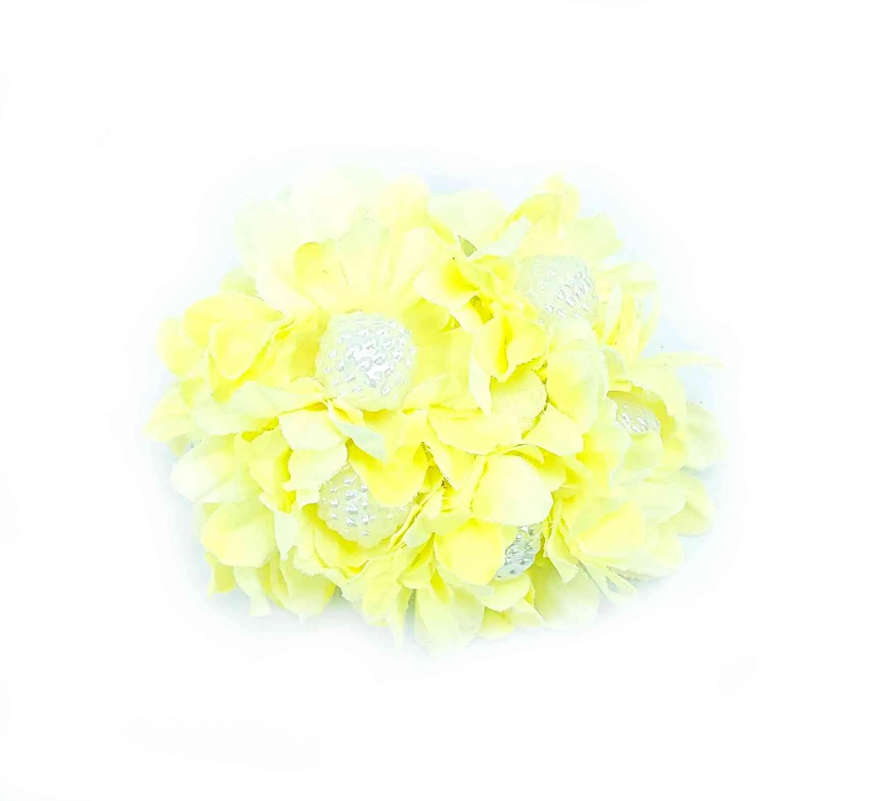 Decorative Artificial Peony with Bead Fabric Flower for Party Decor Gifts, Craft or Textile - Design 23