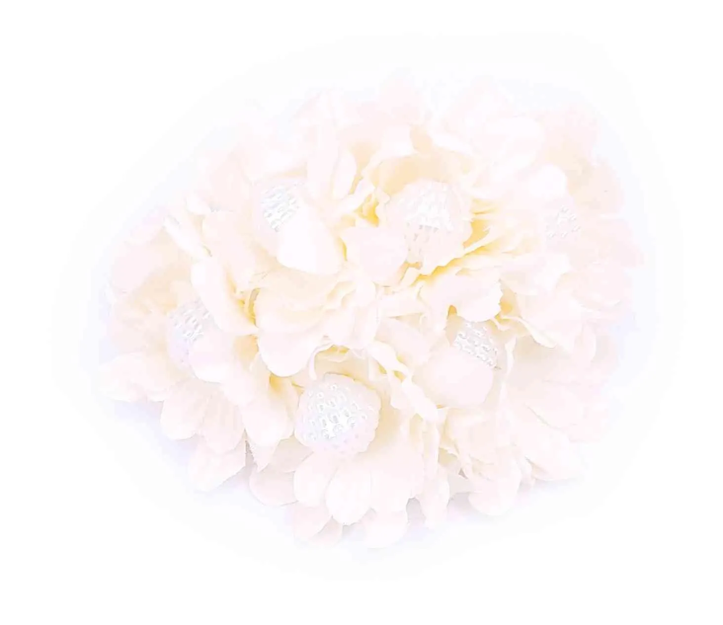 Decorative Artificial Peony with Bead Fabric Flower for Party Decor Gifts, Craft or Textile - Design 23