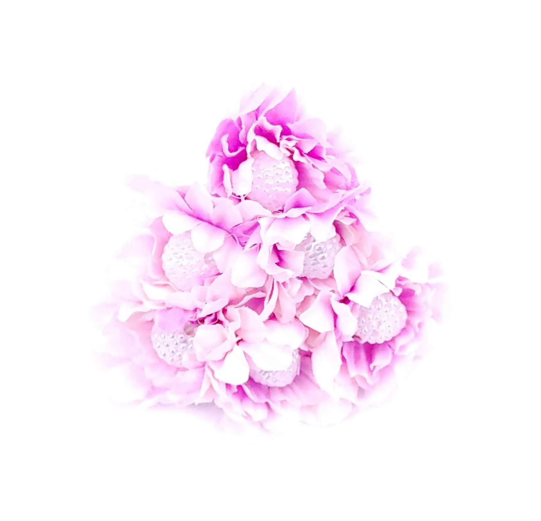 Decorative Artificial Peony with Bead Fabric Flower for Party Decor Gifts, Craft or Textile - Design 23