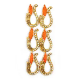 Designer Tilak Buti with Rhinestones and Sequence for Craft Packing or Decoration - 11250