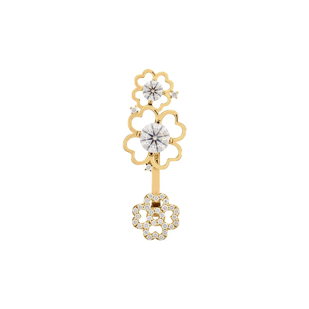 Diamond2 Multi-Flower In-Between Ring