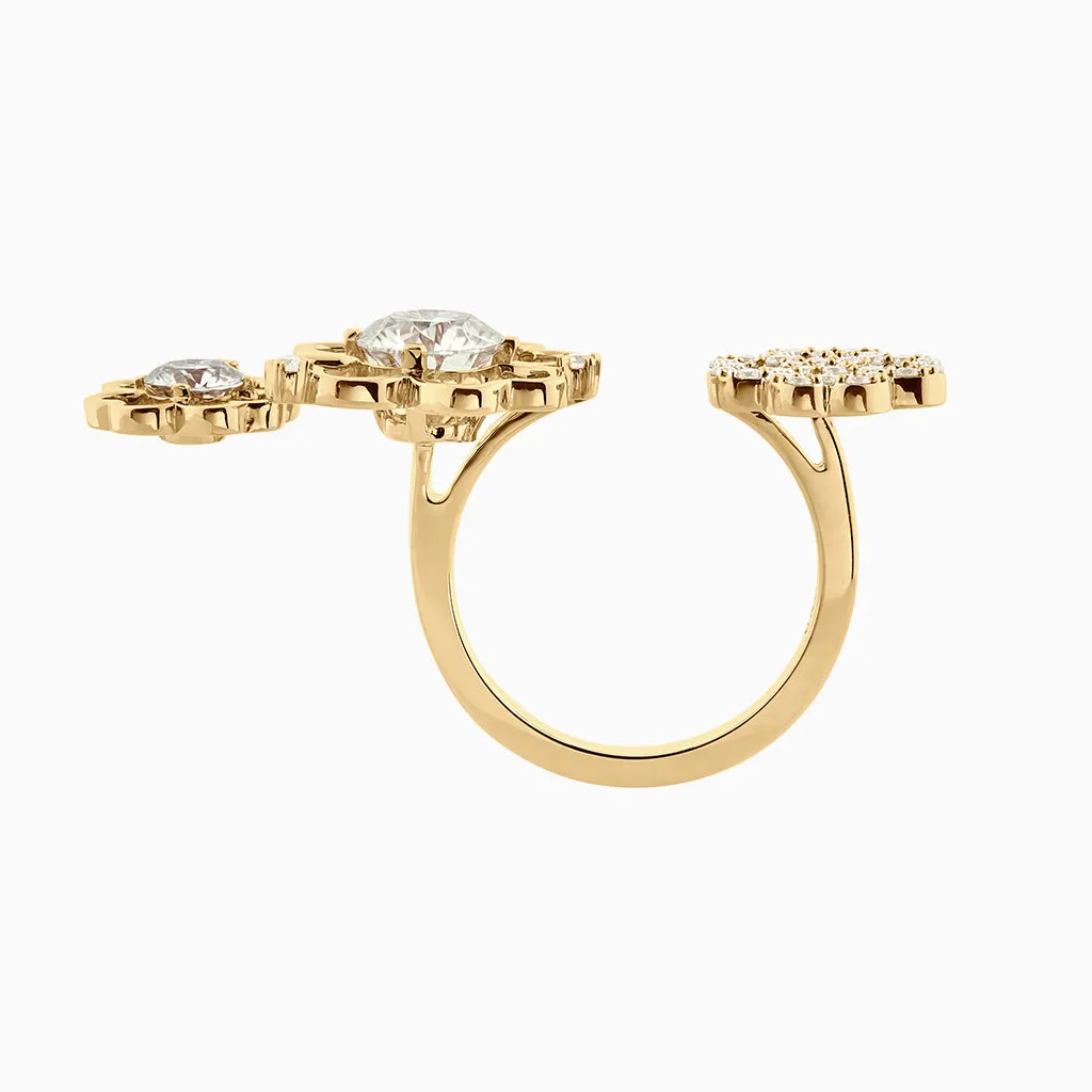 Diamond2 Multi-Flower In-Between Ring