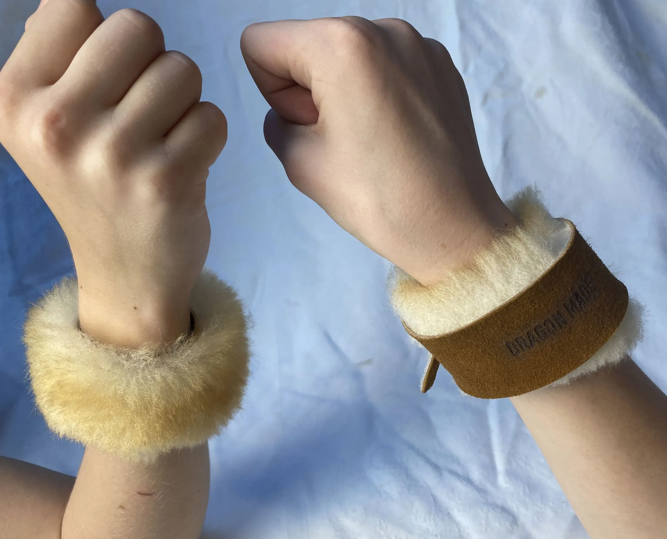 Dragon Made Sheepskin Fur Bracelet