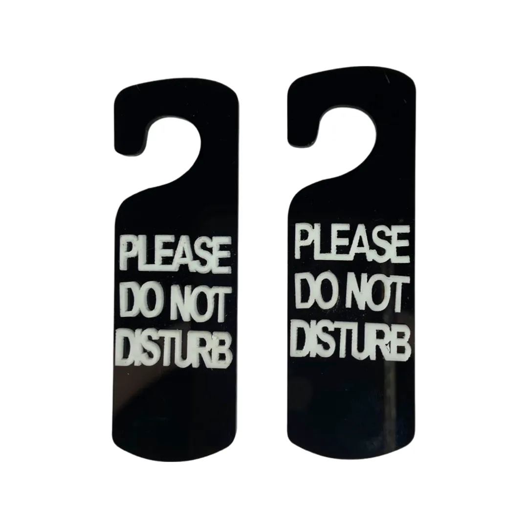 Earrings - Oversized please do not disturb sign studs