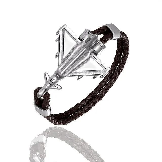 (Edition 2) Military Aircraft Designed Leather Bracelets