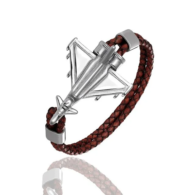(Edition 2) Military Aircraft Designed Leather Bracelets