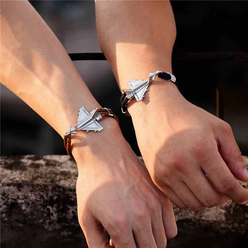 (Edition 2) Military Aircraft Designed Leather Bracelets