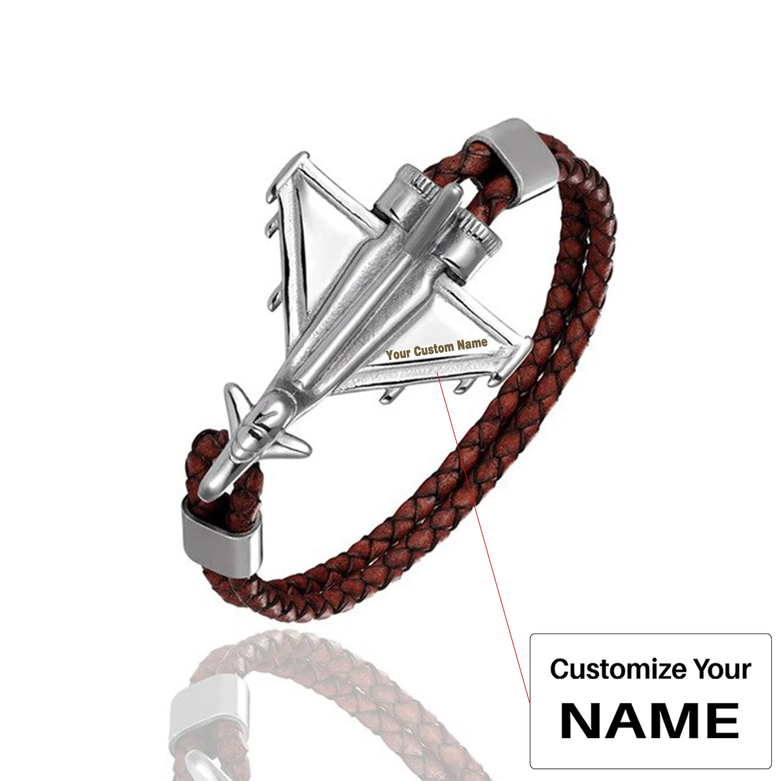 (Edition 2) Military Aircraft Designed Leather Bracelets