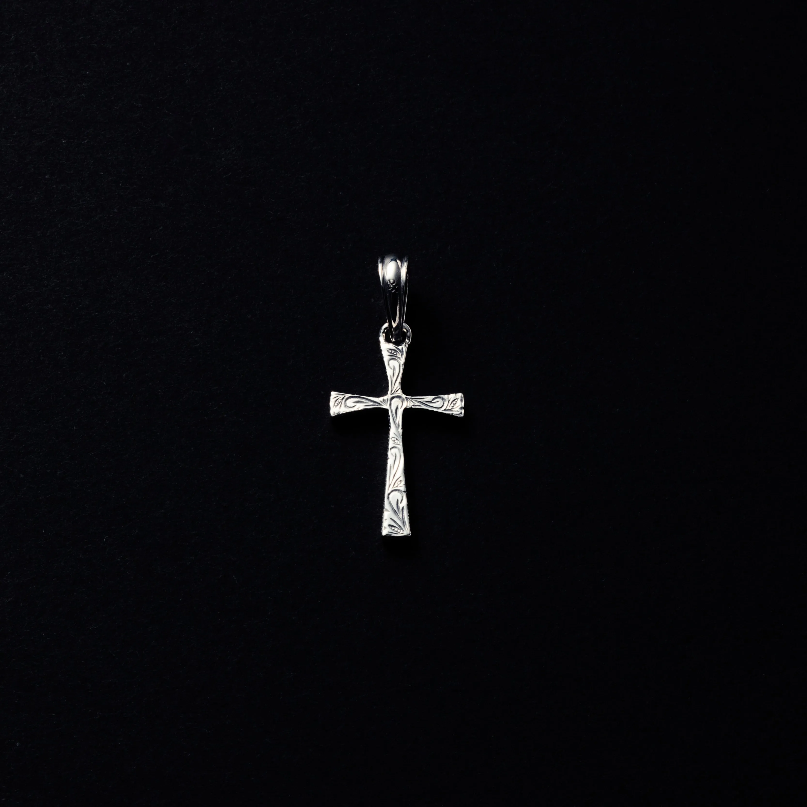 Engraved Tiny Cross Pendant
