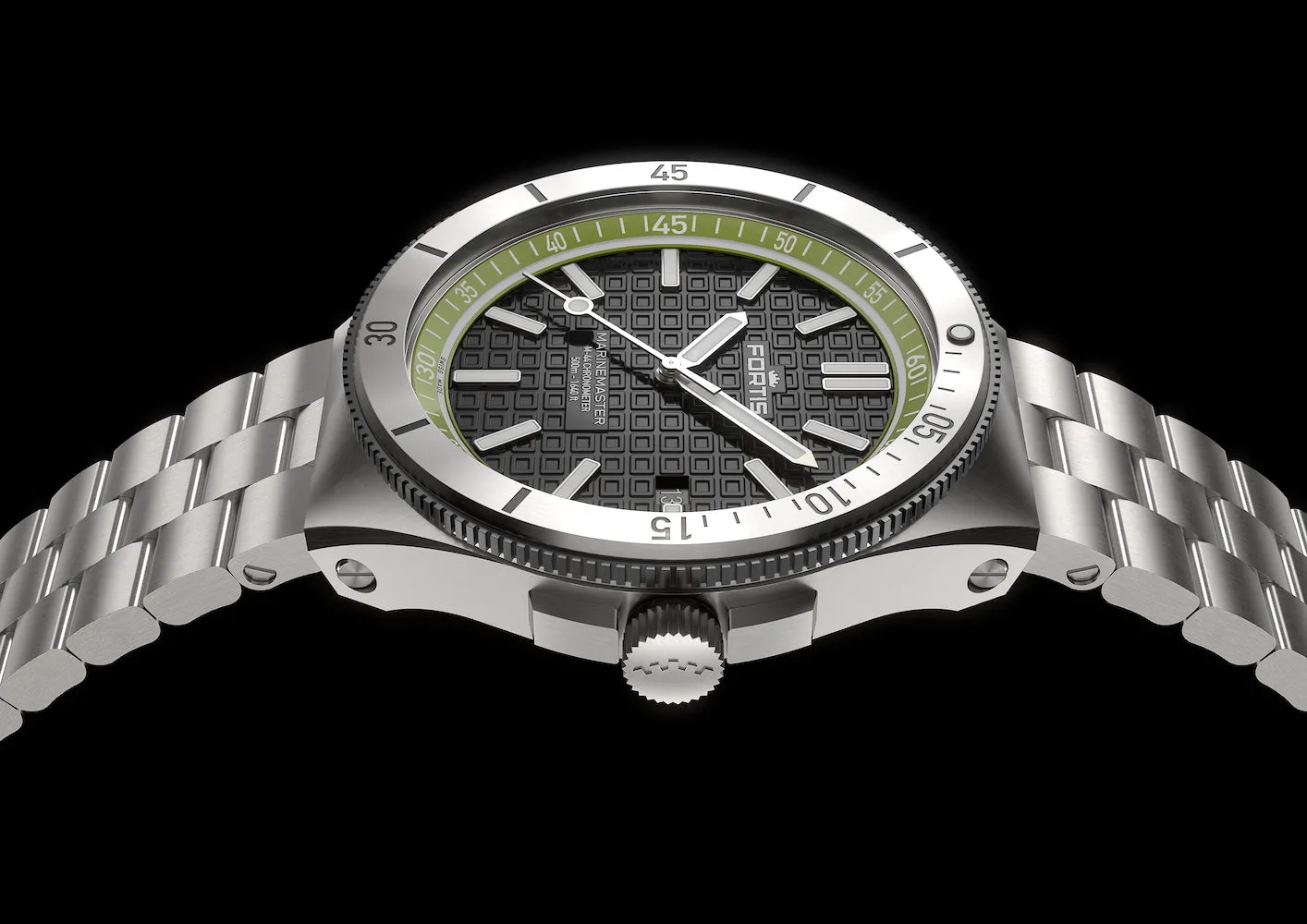 FOR Watch Marinemaster M 44 Woodpecker Green Bracelet