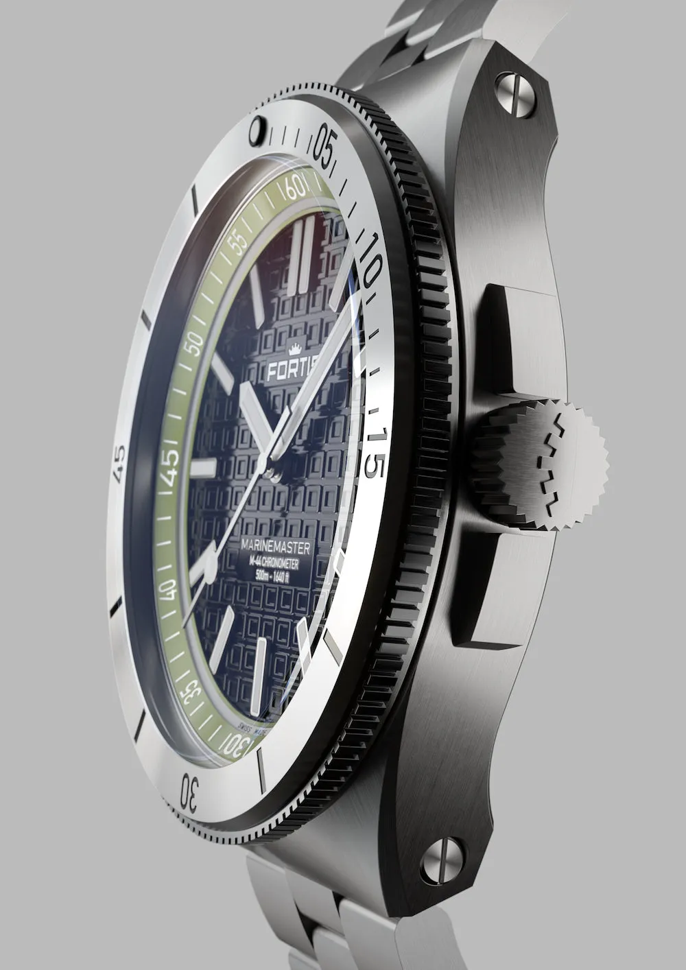 FOR Watch Marinemaster M 44 Woodpecker Green Bracelet