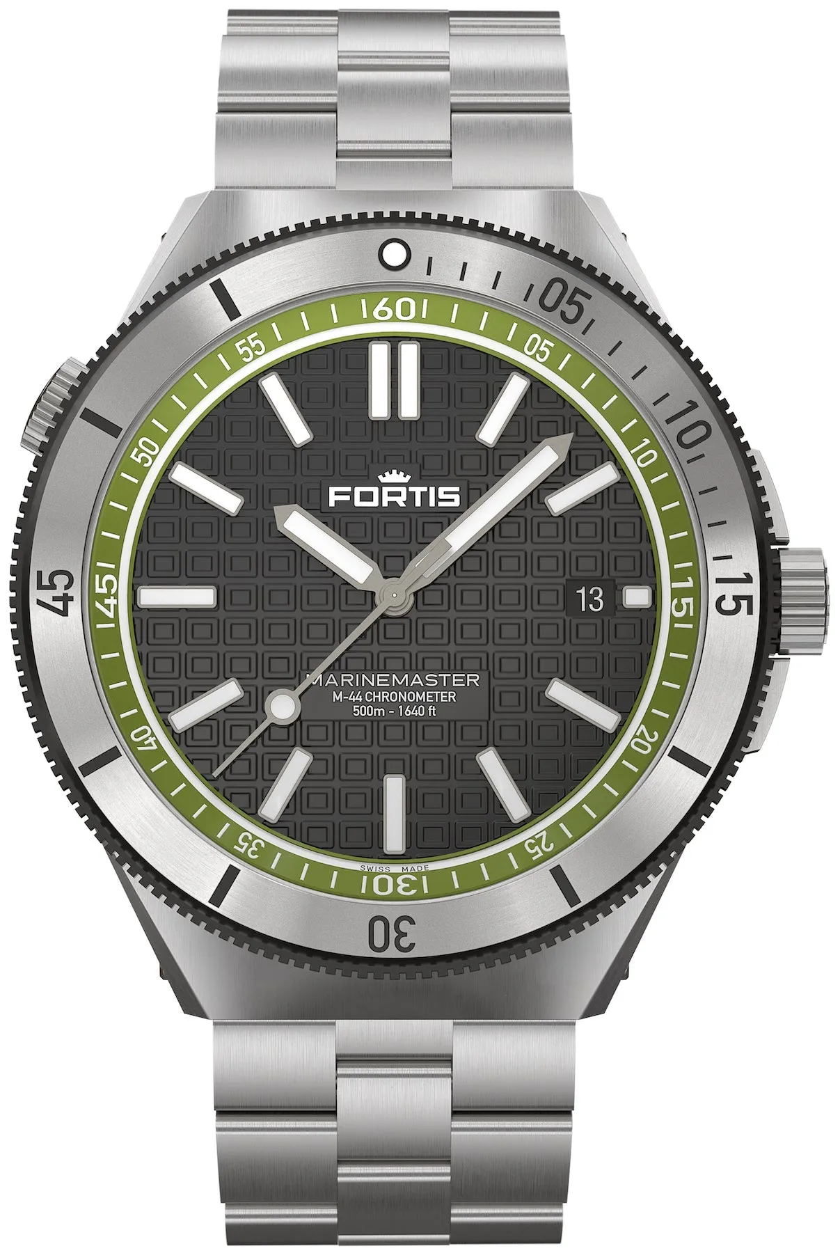 FOR Watch Marinemaster M 44 Woodpecker Green Bracelet