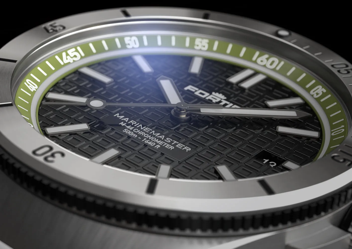FOR Watch Marinemaster M 44 Woodpecker Green Bracelet