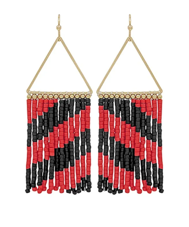 Georgia Seed Bead Tassel Earrings