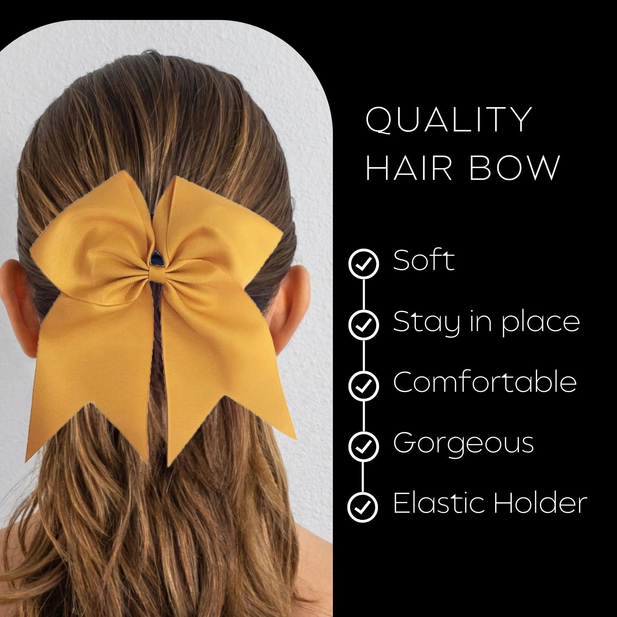 Gold Cheer Bow