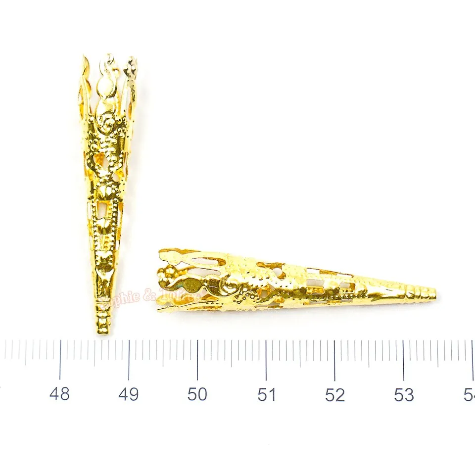 Gold Filigree Jewelry Setting Crystal Ice (30 pieces)