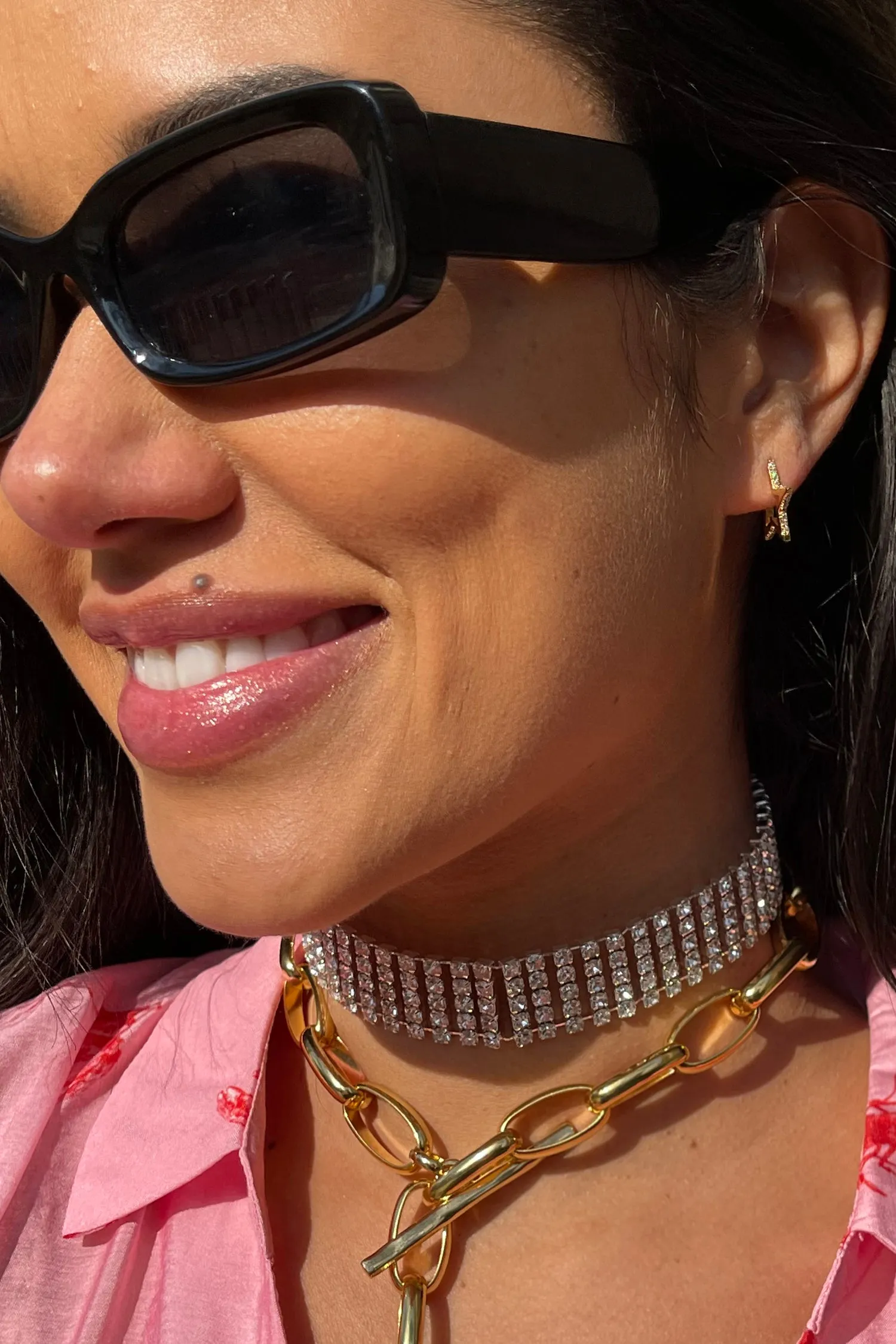 Gold Plated Star Hoop Earring