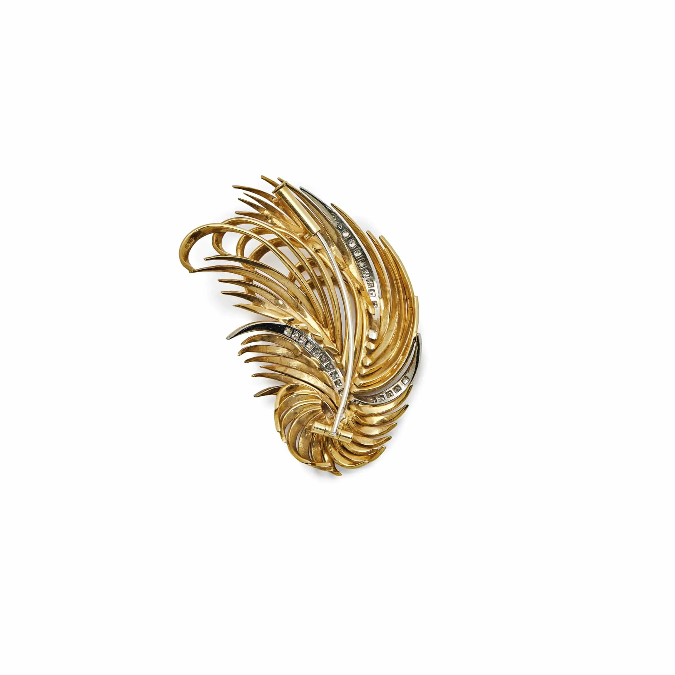 Golden Feather Vintage Brooch