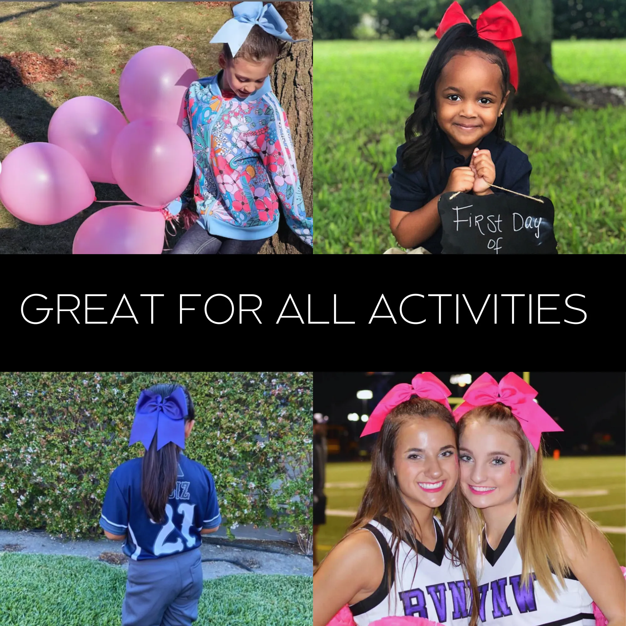 Gray Cheer Bows - 10 Pack