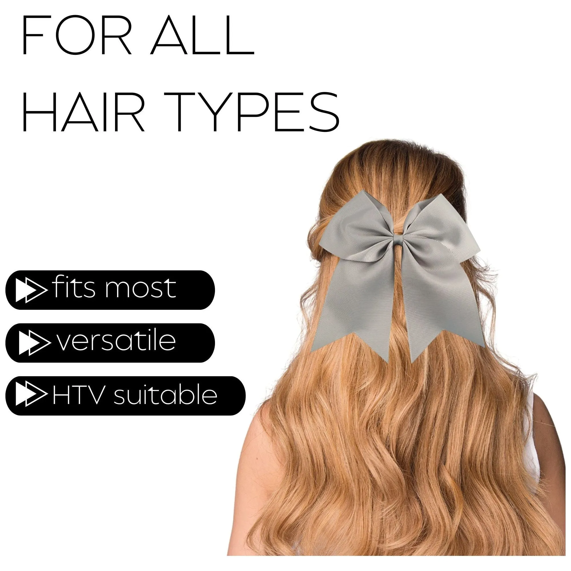 Gray Cheer Bows - 10 Pack
