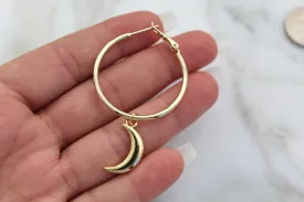 Guadalupe’s Moon Hoop Earrings