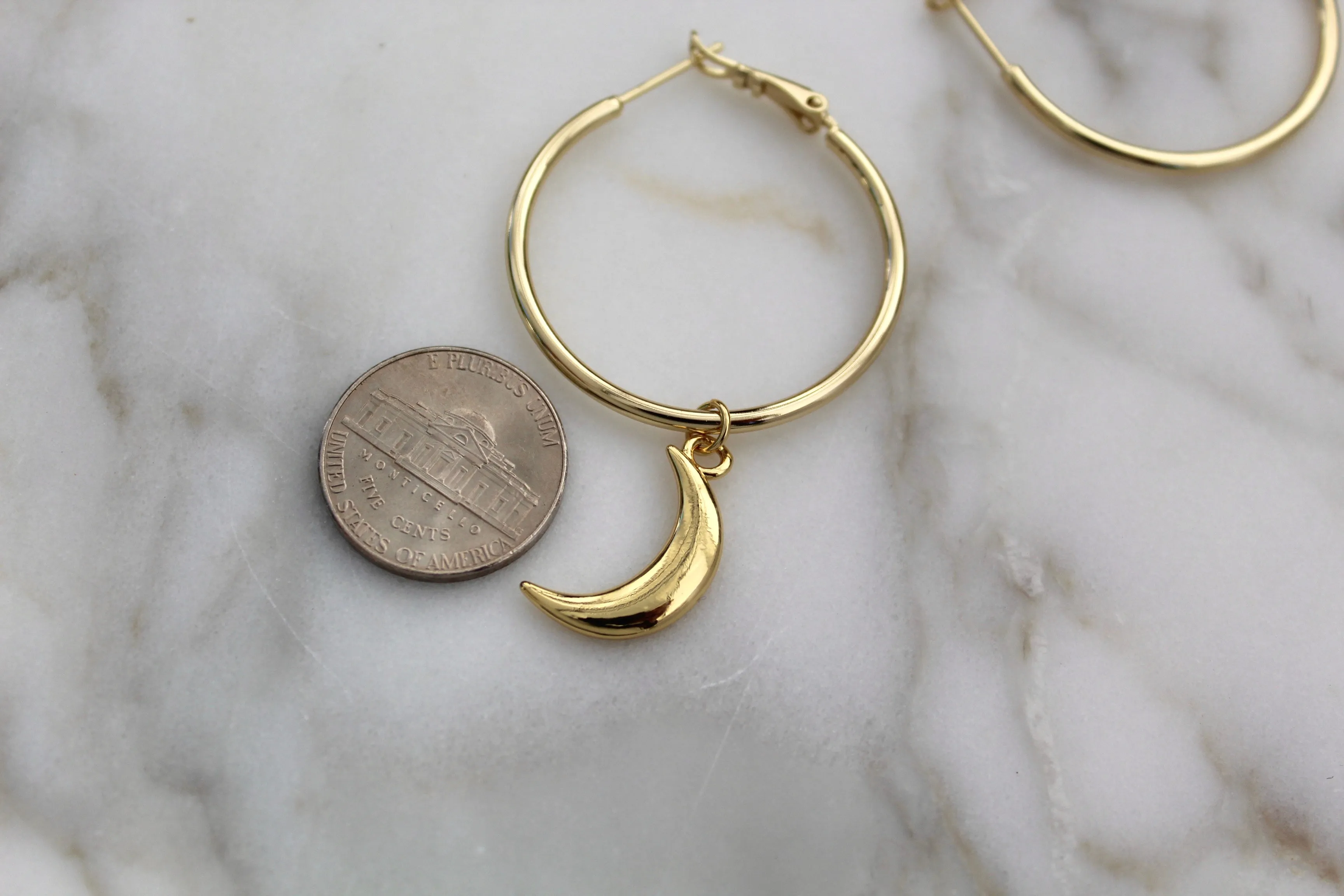 Guadalupe’s Moon Hoop Earrings