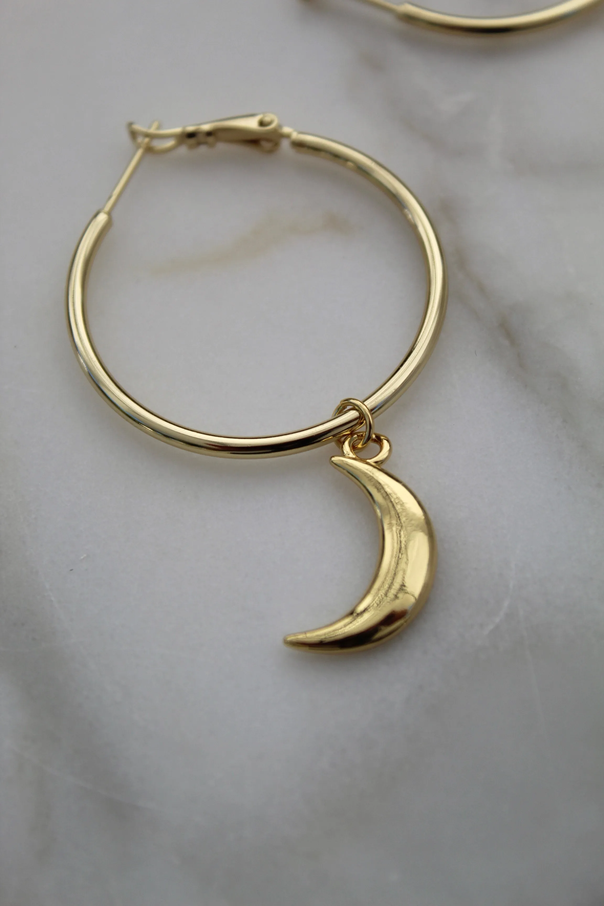 Guadalupe’s Moon Hoop Earrings