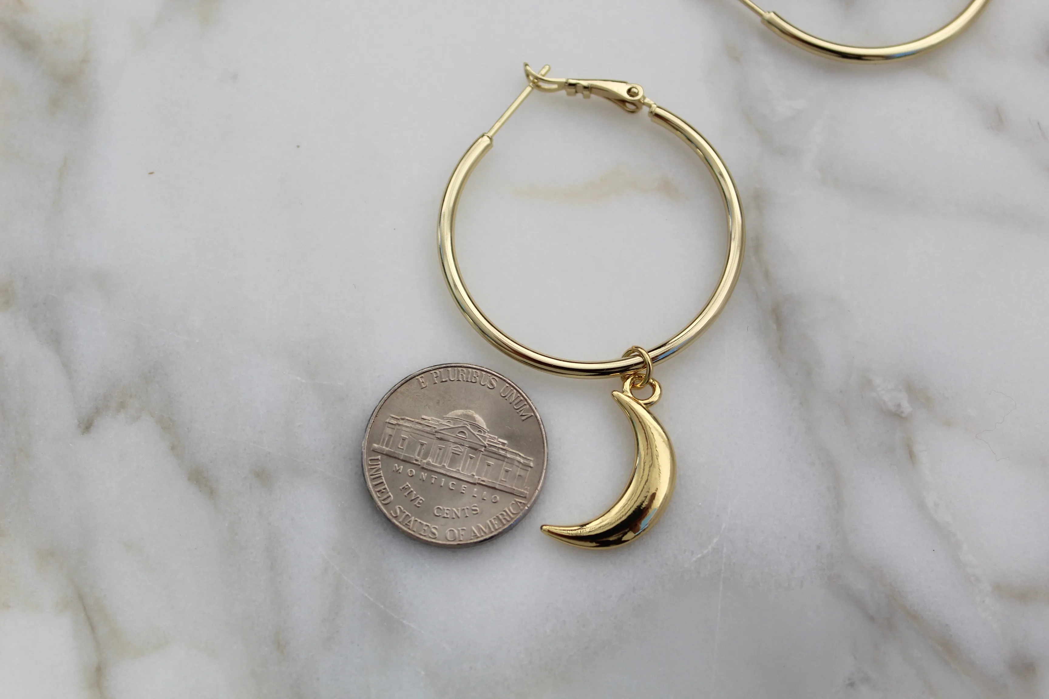 Guadalupe’s Moon Hoop Earrings