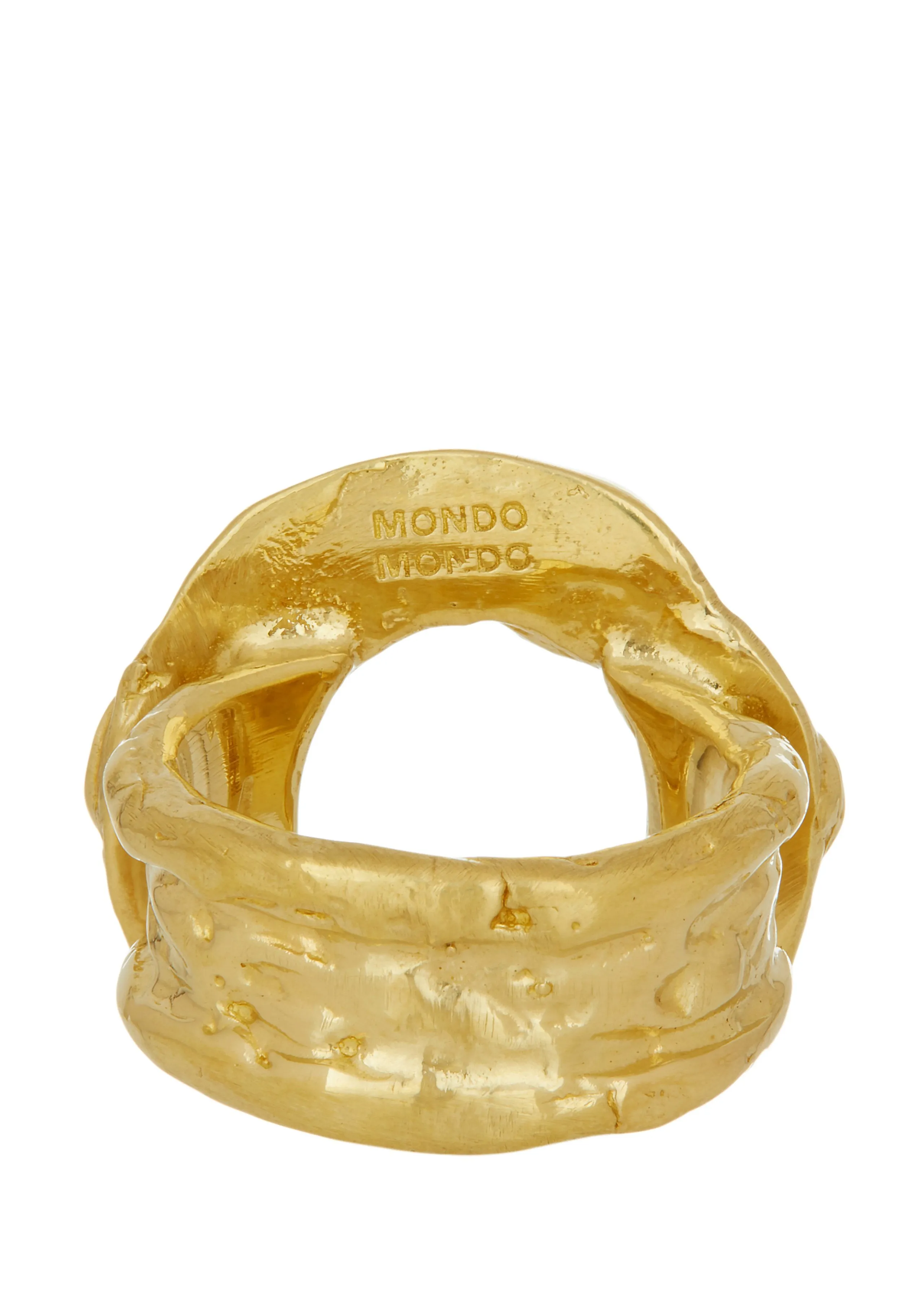 Halo Ring in Brass - Pink & Yellow