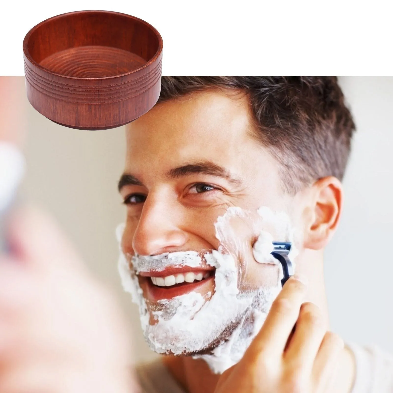 Handmade Wooden Shaving Soap Bowl