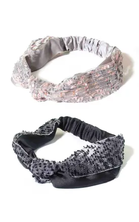 HB92B1-A Lace Fabric Bow Knot Headband 12pcs Pack