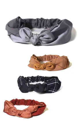 HB94B8 Plaid Print Bow Knot Headband 12pcs Pack