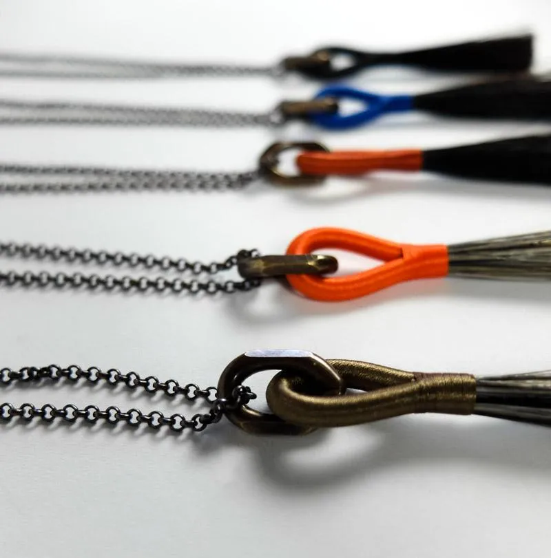 Horse Tassel Necklace - Cayenne/Black