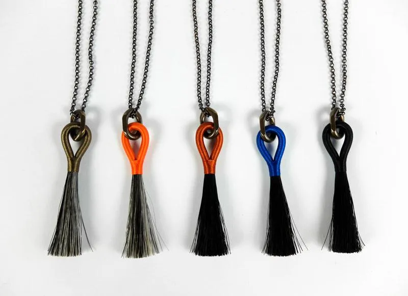Horse Tassel Necklace - Cayenne/Black