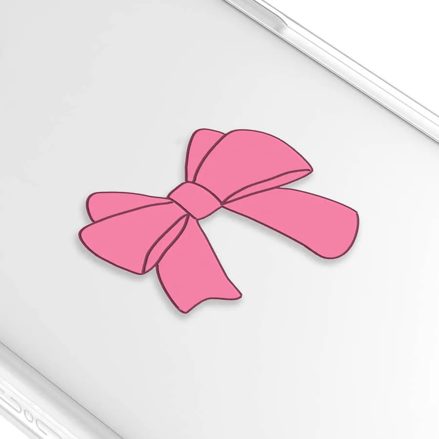 iPhone 12 Pro Max Pink Ribbon Bow Phone Case