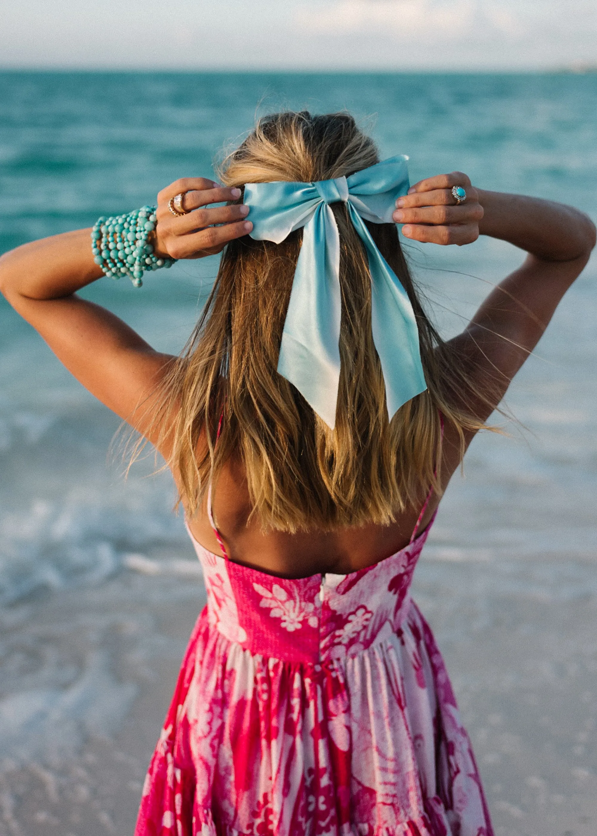 Jennifer Behr x Julia Berolzheimer Caroline Bow Barrette -- Blue