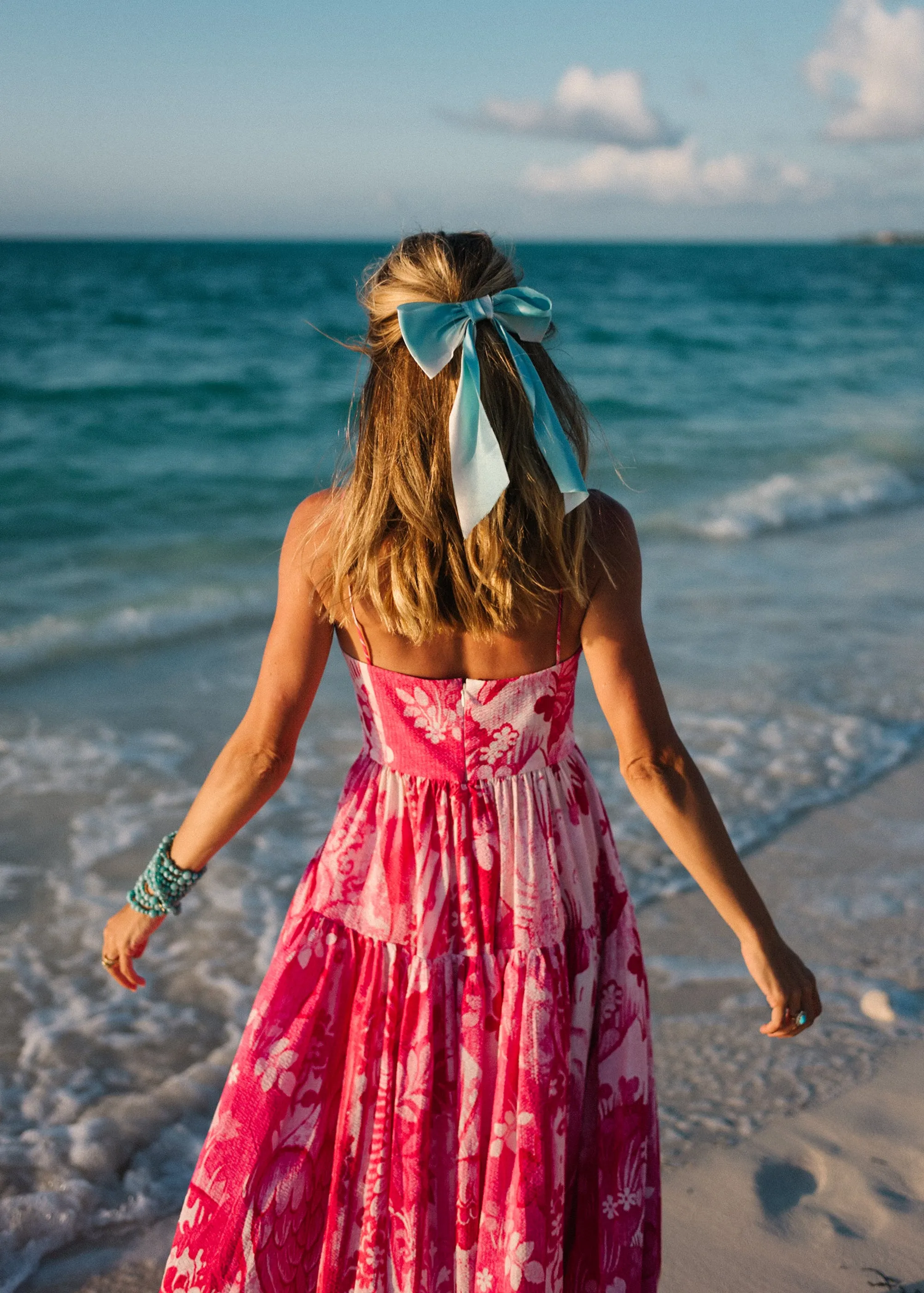Jennifer Behr x Julia Berolzheimer Caroline Bow Barrette -- Blue