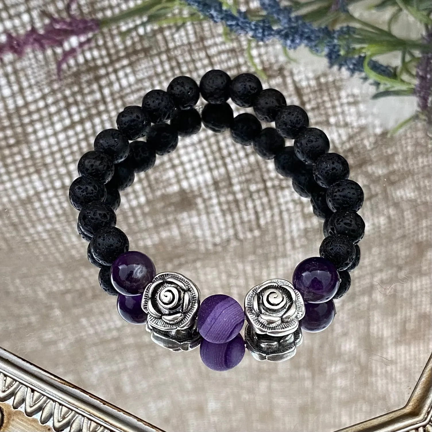 Lava bead bracelets - various styles
