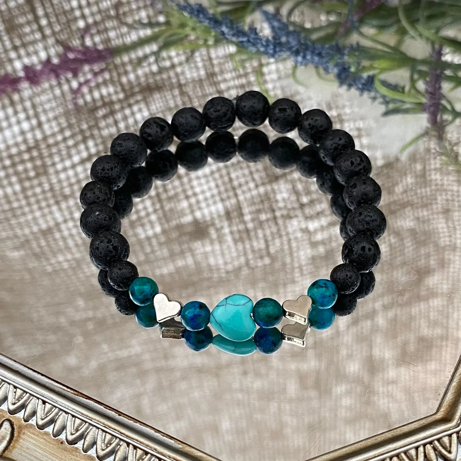 Lava bead bracelets - various styles