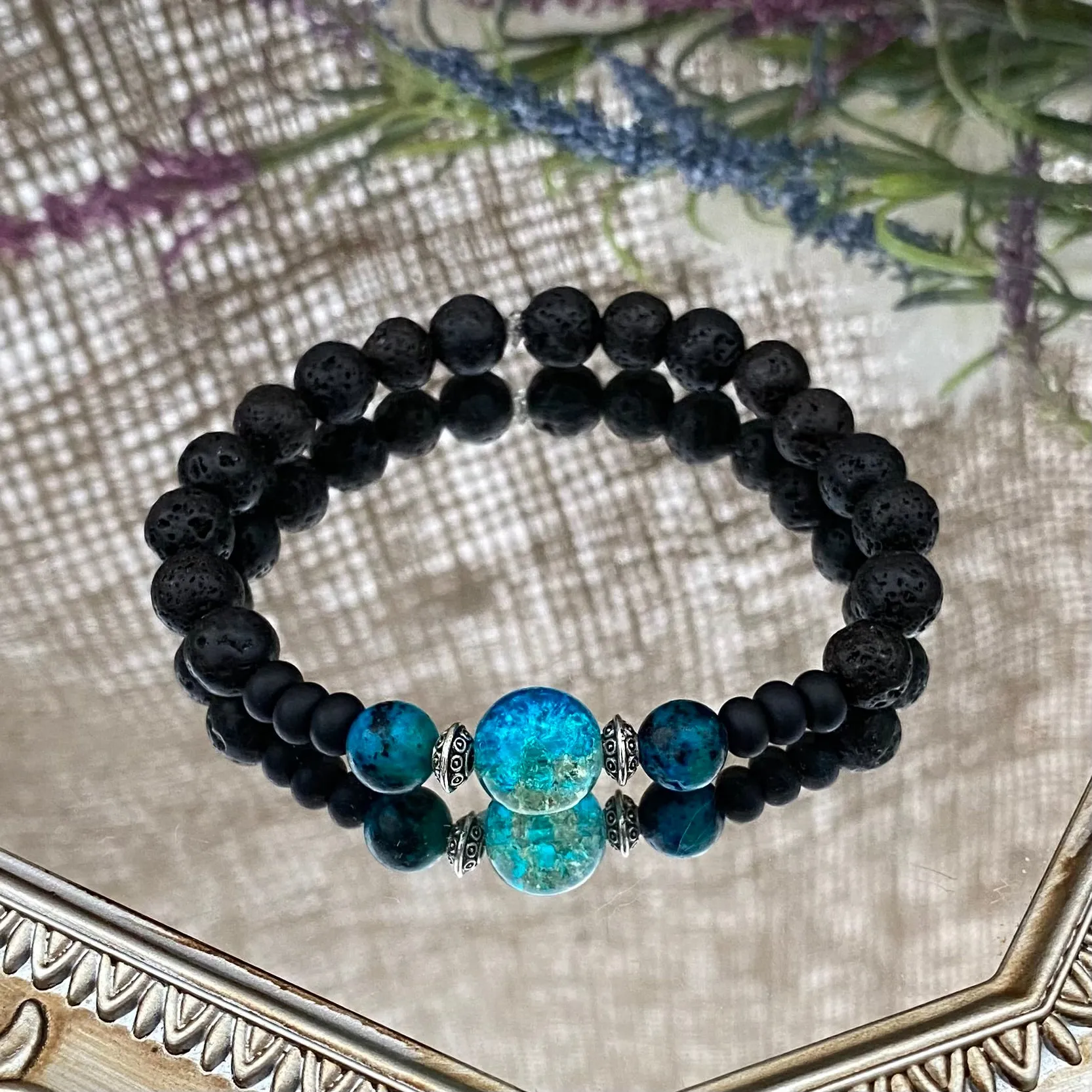 Lava bead bracelets - various styles