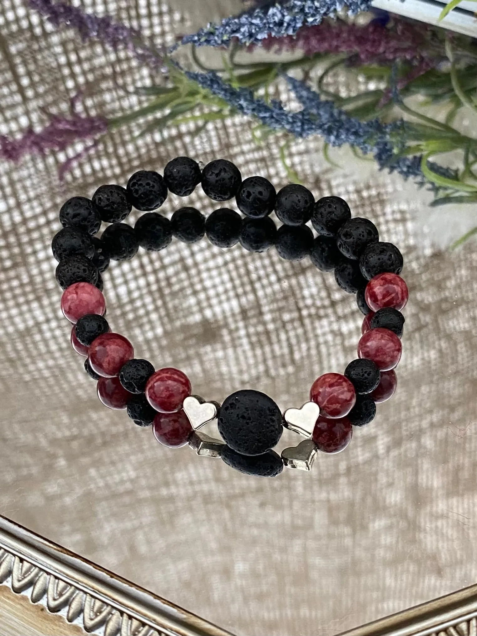 Lava bead bracelets - various styles