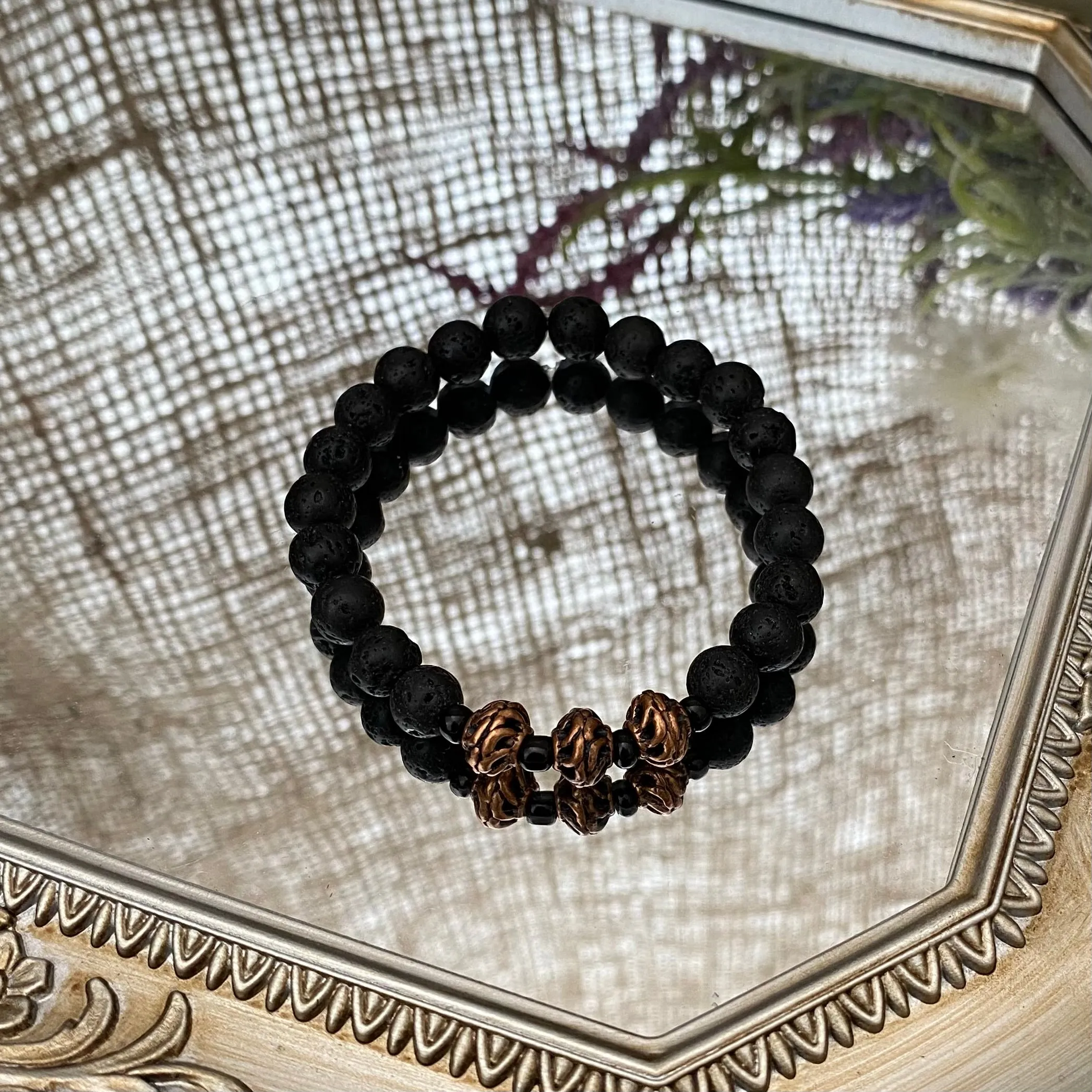 Lava bead bracelets - various styles