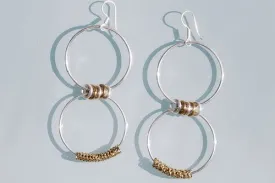 Mexican double hoop earrings