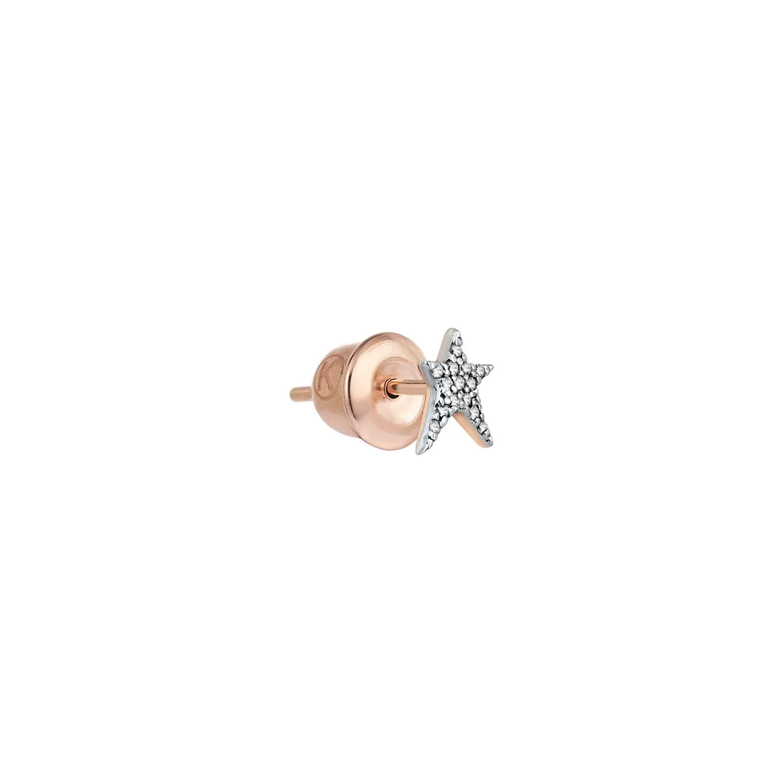 Mini Pave Struck Star Stud Earring